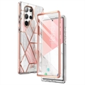 Supcase Cosmo Samsung Galaxy S23 Ultra 5G Hybrid Case - Pink Marble