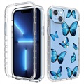 Sweet Armor Series iPhone 14 Max Hybrid Case - Blue Butterfly