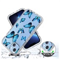 Sweet Armor Series iPhone 14 Max Hybrid Case - Blue Butterfly