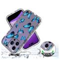 Sweet Armor Series iPhone 14 Pro Hybrid Case - Blue Butterfly