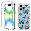 Sweet Armor Series iPhone 14 Pro Max Hybrid Case - Blue Butterfly