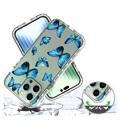 Sweet Armor Series iPhone 14 Pro Max Hybrid Case - Blue Butterfly
