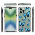 Sweet Armor Series iPhone 14 Pro Max Hybrid Case - Blue Butterfly