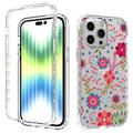 Sweet Armor Series iPhone 14 Pro Max Hybrid Case - Colourful Flowers