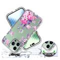 Sweet Armor Series iPhone 14 Pro Max Hybrid Case - Pink Flowers