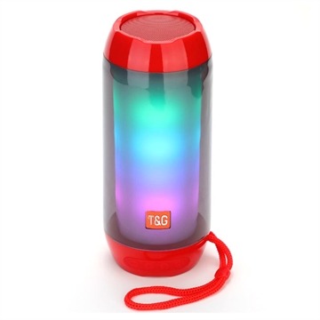 T&G TG643 Portable Bluetooth Speaker with LED Light - Red