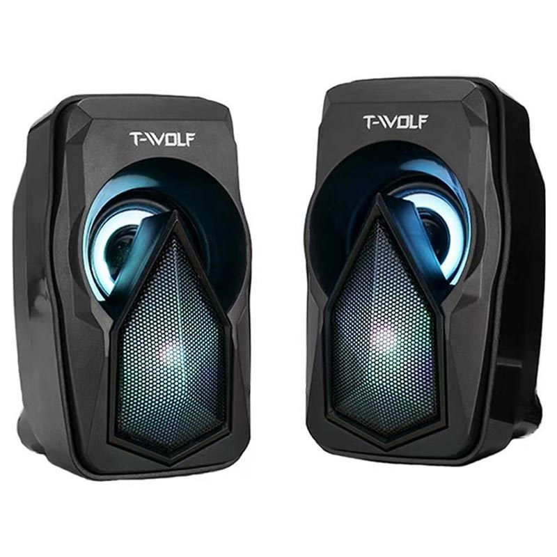 T-Wolf S11 Stereo PC Speakers with RGB 