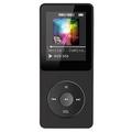 T1 Portable MP4 Music Player with 1.8" Screen and 64GB TF Card - Black