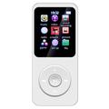T1 Portable MP4 Music Player with 1.8" Screen and 64GB TF Card - White