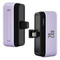 T160 Mini Portable Lightning Power Bank - PD 20W, 5000mAh - Purple