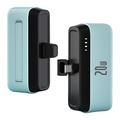 T160 Mini Portable USB-C Power Bank - PD 20W, 5000mAh - Sky Blue