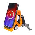 T20S Forklift Design 3-in-1 Wireless Charging Stand - Orange