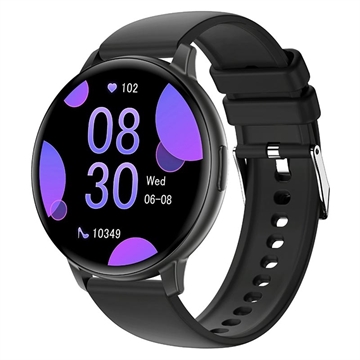 T6 Fitness Smart Watch with Bluetooth Calling, Heart Rate - 1.38" - Black