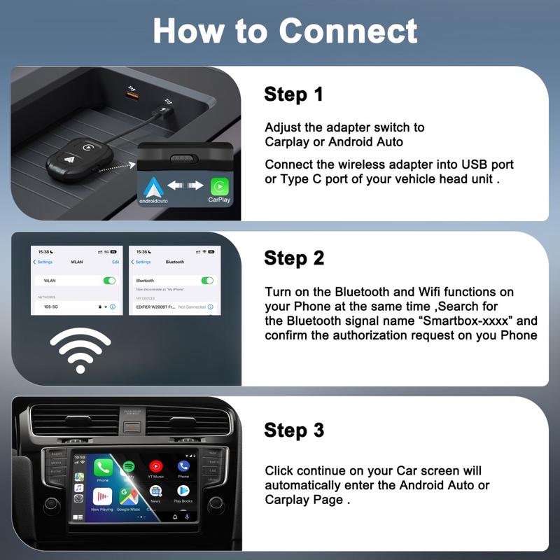 Wireless CarPlay Dongle USB For Just About Any Car Headunit For