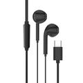 TIANSTON E50 Type-C Wired Earphone Digital Decoding Wire Control Music Headset - Black