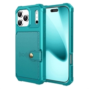 iPhone 17 Pro Max TPU Case with Card Holder - Turquoise