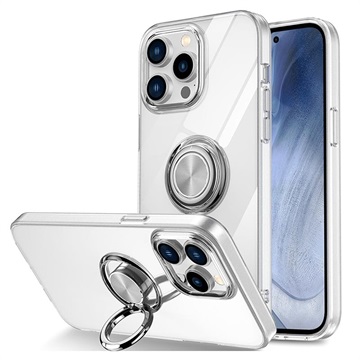 iPhone 14 Pro TPU Case with Ring Holder - Transparent