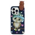 3D Figure Series iPhone 14 Pro TPU Case - Sapphire / Owl