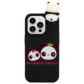 3D Figure Series iPhone 14 Pro TPU Case - Two Pandas