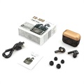 TS-100 Graffiti TWS Earphones with Bluetooth 5.0 - Black / Gold