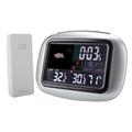 TS-77 Color Wireless Weather Station with Alarm Clock - Silver