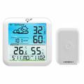TS-8085 Wireless Weather Station with Clock - White