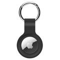Puro Icon Apple AirTag Silicone Case with Keychain - Black