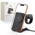 Tech-Protect A56 3-in-1 Magnetic/Magsafe Wireless Charger 25W, QI2.2 - Black