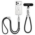 Tech-Protect C10S 2-in-1 Rope Crossbody and Wrist Lanyard - Black / Titanium