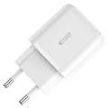 Tech-Protect C20W 2-Port Wall Charger - PD20W, QC3.0 - White