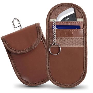 Tech-Protect KLR100 RFID Blocking Car Key Case with Cardholder - Espresso