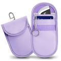 Tech-Protect KLR100 RFID Blocking Car Key Case with Cardholder - Lavander