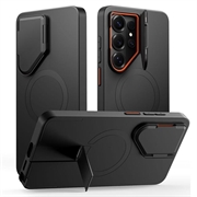 Samsung Galaxy S26 Ultra Tech-Protect Kevlar Aura Case - MagSafe Compatible - Black / Orange