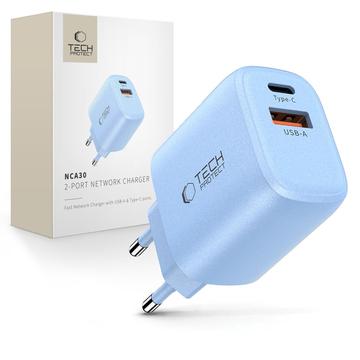 Tech-Protect NCA30 Dual-Port Charger - 30W USB-C PD and 18W USB-A QC3.0