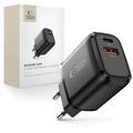 Tech-Protect NCA65W-GAN 65W Wall Charger with USB-C PD, USB-A QC3.0