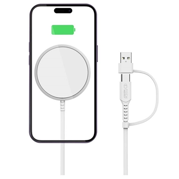 Tech-Protect QI15W-A25 Magnetic Wireless Charger - 15W - White