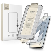 Samsung Galaxy S26 Tech-Protect Quick Set+ 2-Pack Tempered Glass Screen Protector - Black Edge