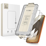 Samsung Galaxy S26 Ultra Tech-Protect Quick Set+ 2-Pack Tempered Glass Screen Protector - Black Edge