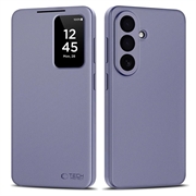 Samsung Galaxy S26+ Tech-Protect Smart Clear View Flip Case with Card Slot - Purple