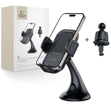 Tech-Protect V8 2-in-1 Universal Car Holder - 53-96mm - Black