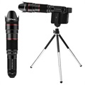 Telescope Camera Lens with Tripod - 50X Optical Zoom - Black