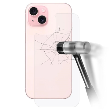 iPhone 15 Tempered Glass Back Cover Protector - 9H - Clear
