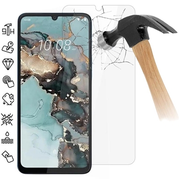 HTC Wildfire E5 Plus Tempered Glass Screen Protector - 9H - Case Friendly - Transparent