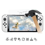 Nintendo Switch OLED Tempered Glass Screen Protector - 9H - Case Friendly - Clear