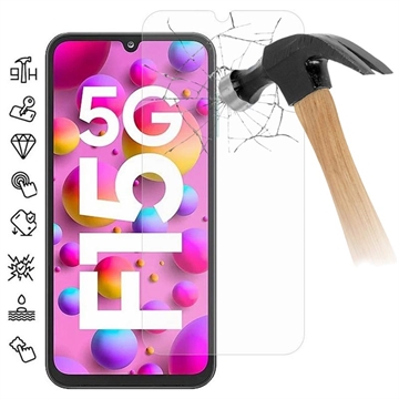Samsung Galaxy F15 Tempered Glass Screen Protector - 9H - Case Friendly - Clear