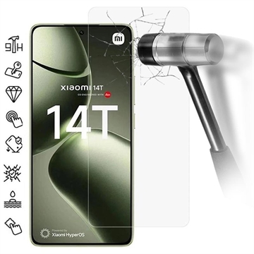 Xiaomi 14T/14T Pro Tempered Glass Screen Protector - 9H - Case Friendly - Transparent