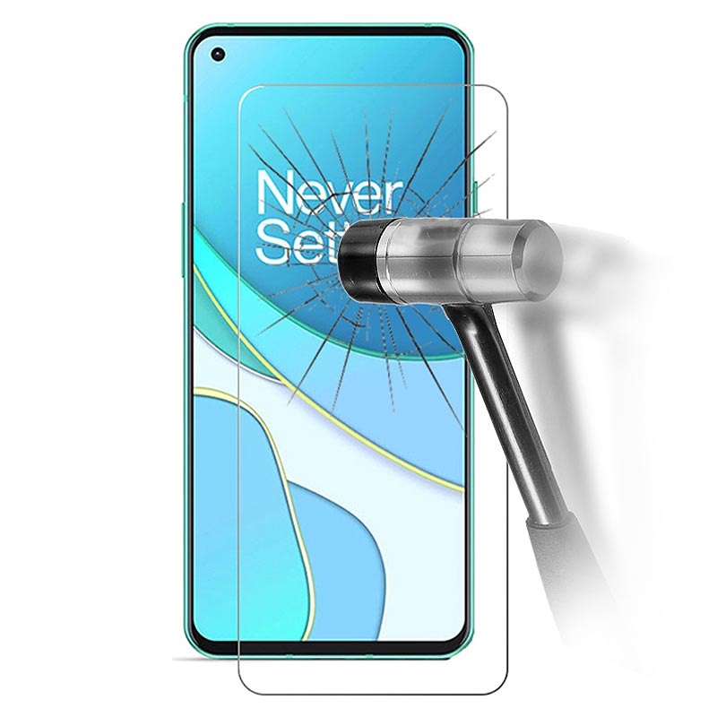 OnePlus 8T Tempered Glass Screen Protector 9H, 0.3mm Clear