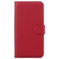 Samsung Galaxy S6 Textured Wallet Case - Red