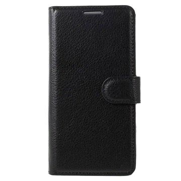 Huawei P10 Textured Wallet Case - Black