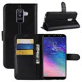 Samsung Galaxy A6+ (2018) Wallet Case with Stand - Black